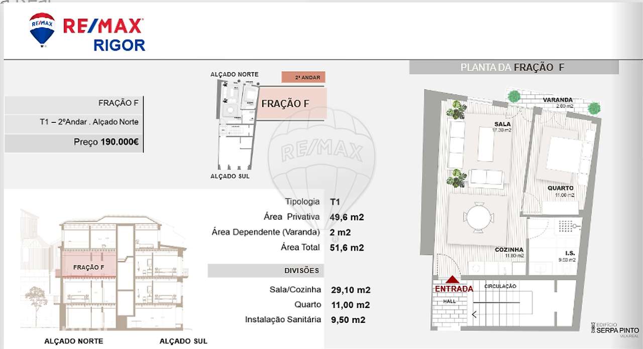 Apartamento T1 para venda