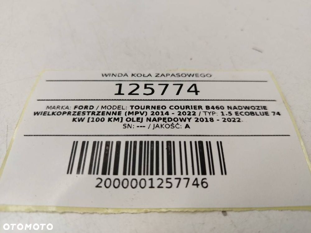 WINDA KOŁA ZAPASOWEGO MT761K353AB TRANSIT TOURNEO COURIER B460 - 9