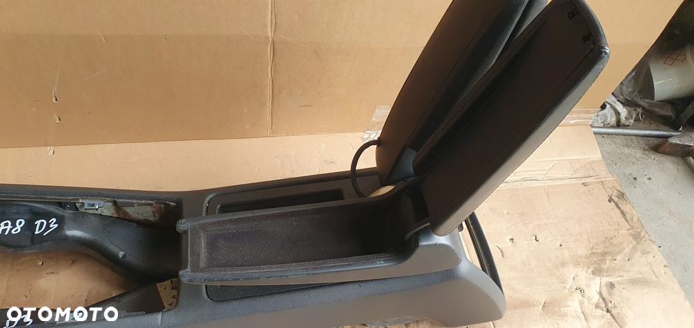 Tunel środkowy podłokietnik skóra skórzany telefon Audi A8 D3 4E0863241D 4E1035747 - 6