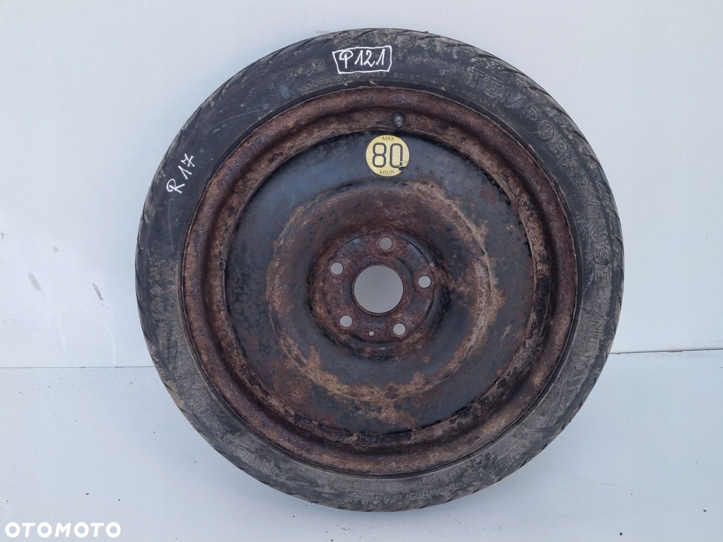 Toyota Avenis T25 KOŁO DOJAZDOWE Dojazdówka 125/70 R17 D17 5x100 2170600 - 1