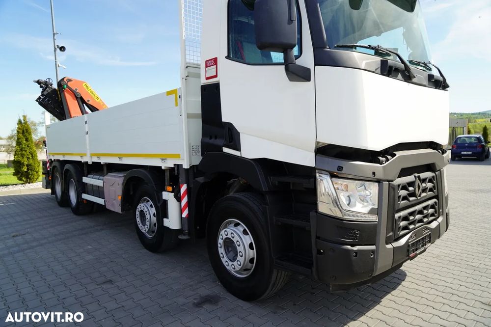 Renault C 430 / 8x4 / 7 M LIVRARE + PALFINGER 33002 HDS - ridicare: 14,5 M / CAPACITATE DE RIDICARE 9800 KG / RADIOCOMANDĂ / ROTATOARE / EURO 6 - 16