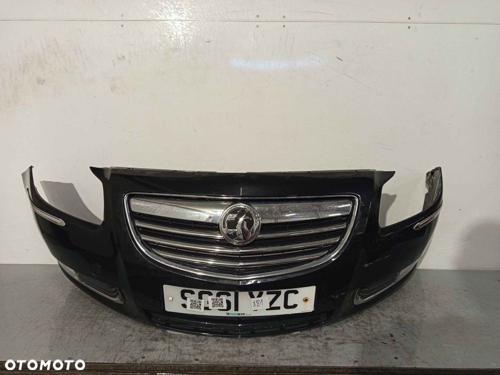 + ZDERZAK PRZÓD PRZEDNI OPEL INSIGNIA I 1 A Z22C CZARNY HALOGENY - 1