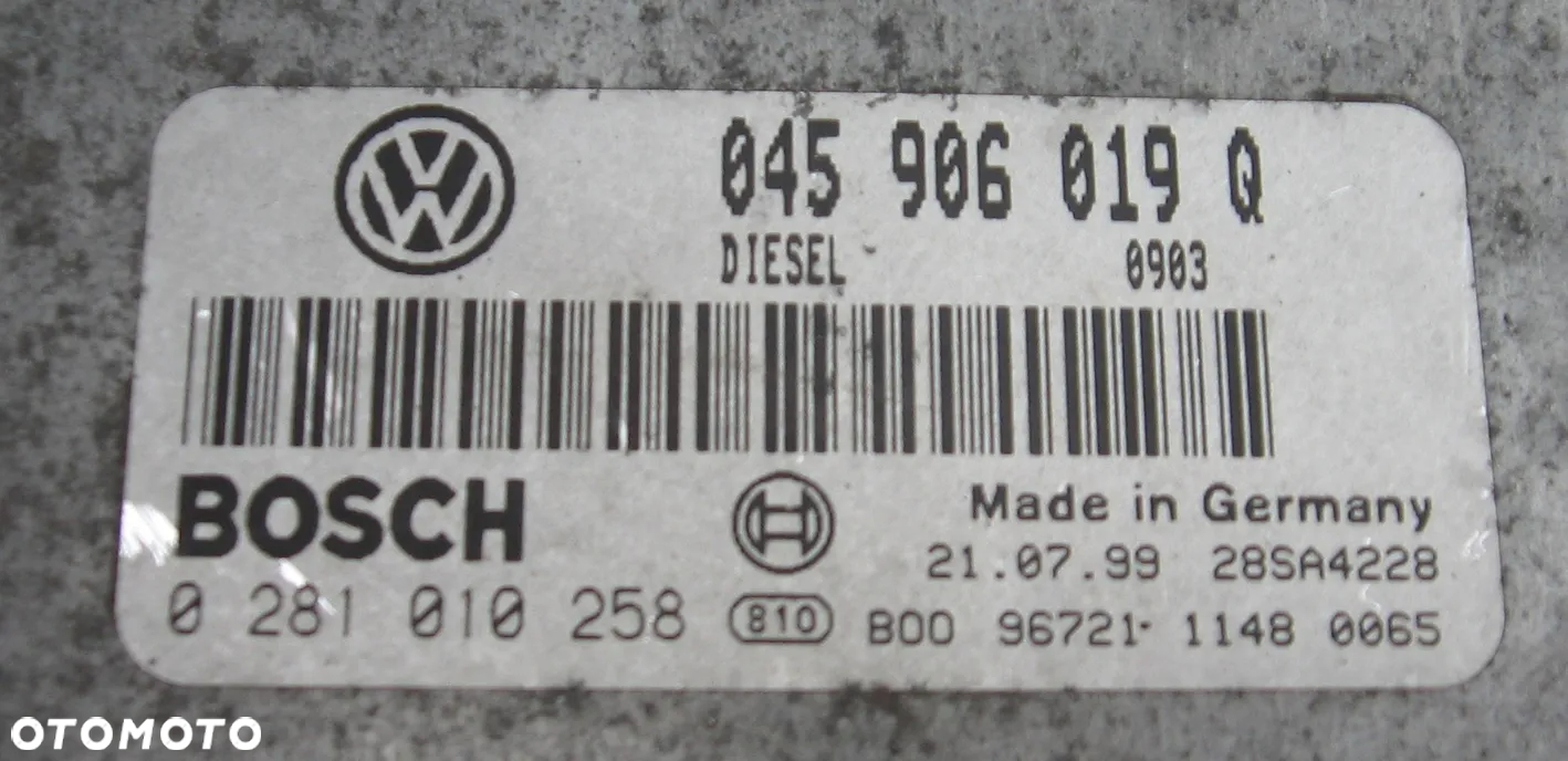 LUPO 3L 1.2 TDI komputer sterownik GOLF 045906019Q  SEAT VOLKSWAGEN SKODA - 4