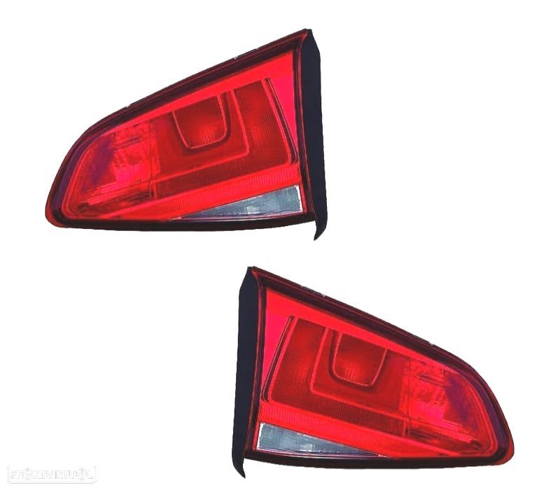 FAROLINS PARA VOLKSWAGEN VW GOLF VII 3 5P 12-17 BRANCO VERMELHO - 1