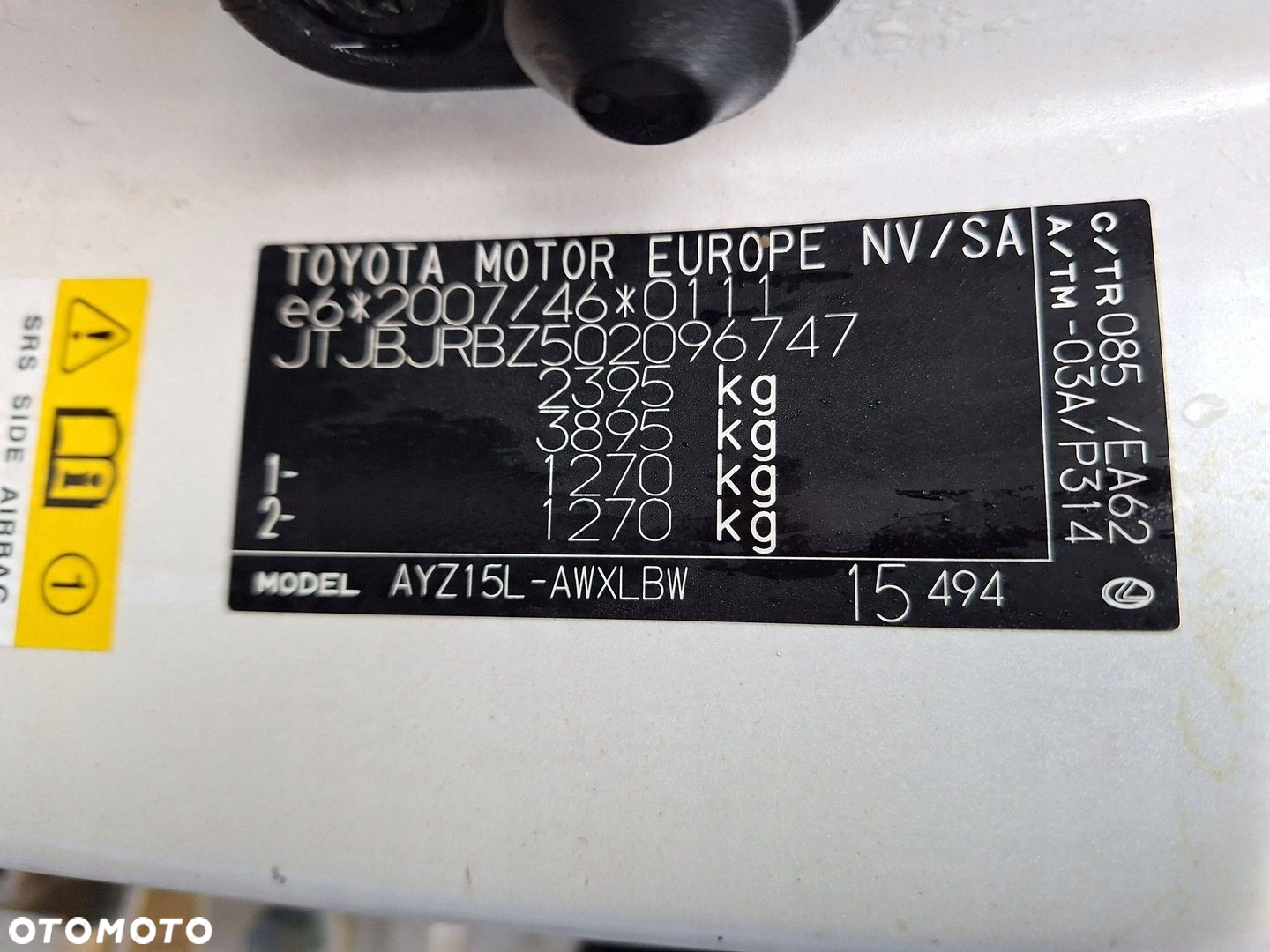 LEXUS NX 1 I LIFT Z1 NX300 NX300H NX200T 14-21 BIAŁE DRZWI TYŁ PRAWE 085 - 5