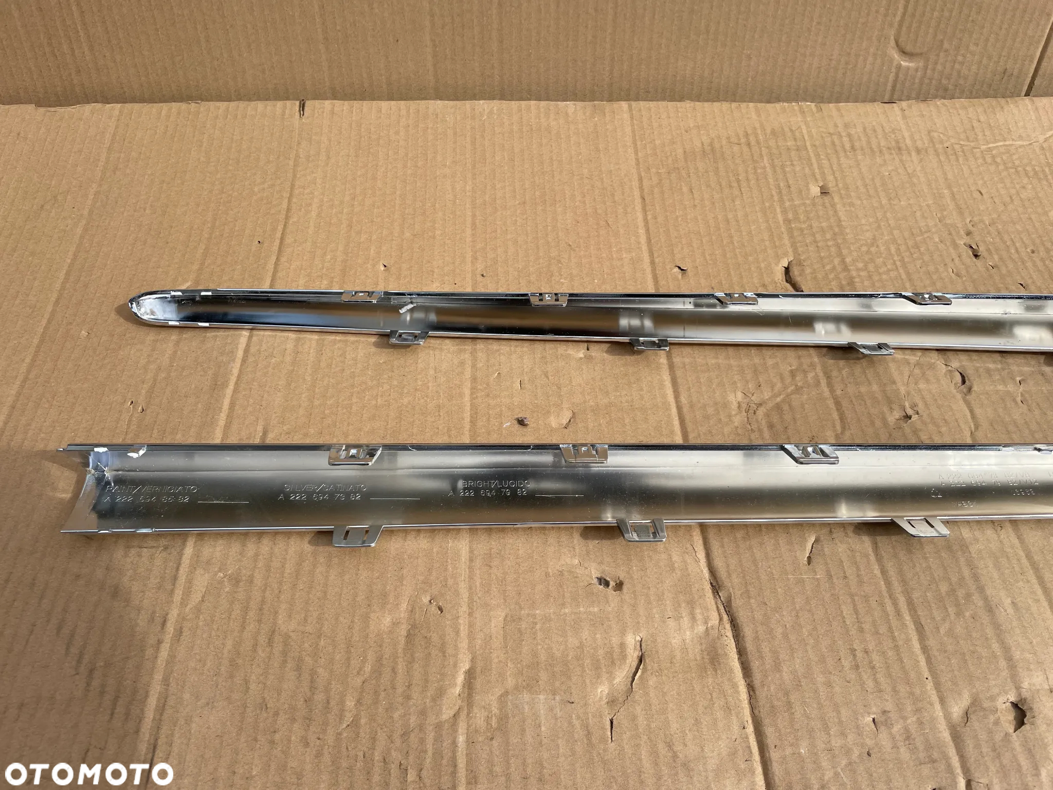 MERCEDES S KLASA W222 222 AMG S63 63 NOWA LISTWA PRAWA PROGU DRZWI PRZEDNIA TYLNA CHROMOWANA ORYGINALNA A2226947382 A2226947982 - 5