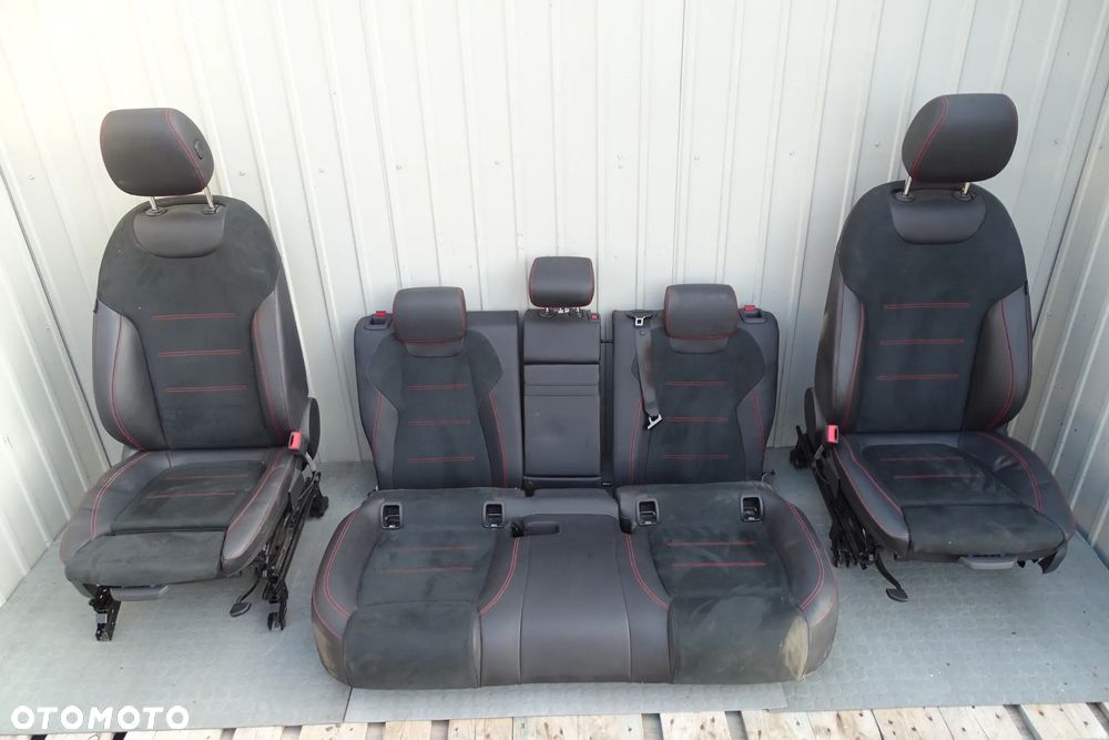 Mercedes B Klasa W247 Fotel Fotele Kanapa Komplet Podgrzewane Czerwona nić Alcantara