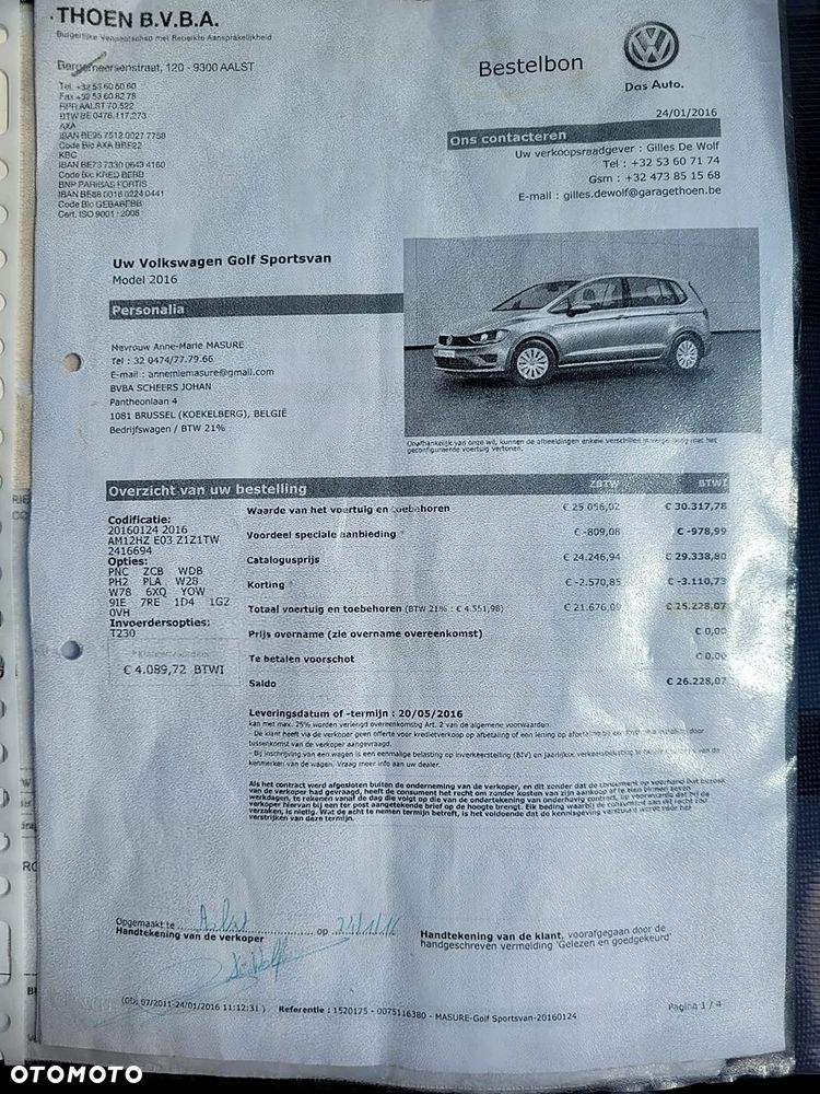 Volkswagen Golf Sportsvan 1.4 TSI (BlueMotion Technology) DSG Highline - 32