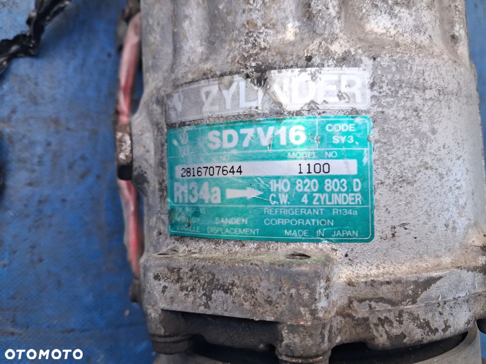 Sprężarka klimatyzacji 1H0820803D SD7V16 1100 FORD GALAXY SEAT ALHAMBRA AROSA CORDOBA IBIZA TOLEDO I VW CADDY GOLF 3 III POLO  SHARAN  VENTO pompa kompresor klimy - 3