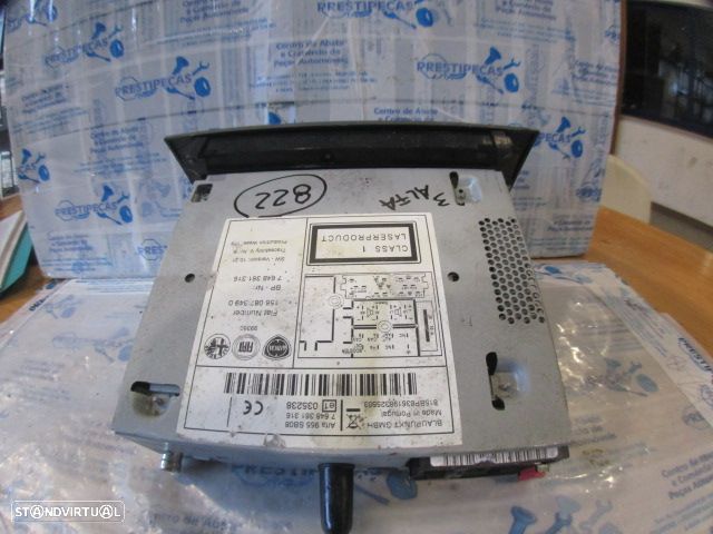 Radios 8R1035652A 1560873490 ALFA ROMEO MITO FASE 1 2019 1.3JTD 90CV 3P PRETO ORIGINAL GMBH Danificado Botões Com Desgaste - 3