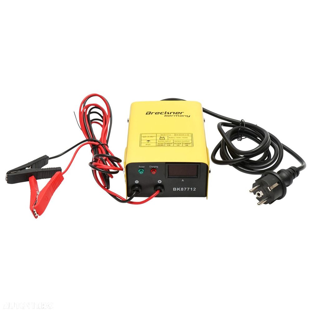 Redresor incarcator baterie auto 12V 10A 230V/180W pentru baterii 30-150ah Breckner Germany - 1