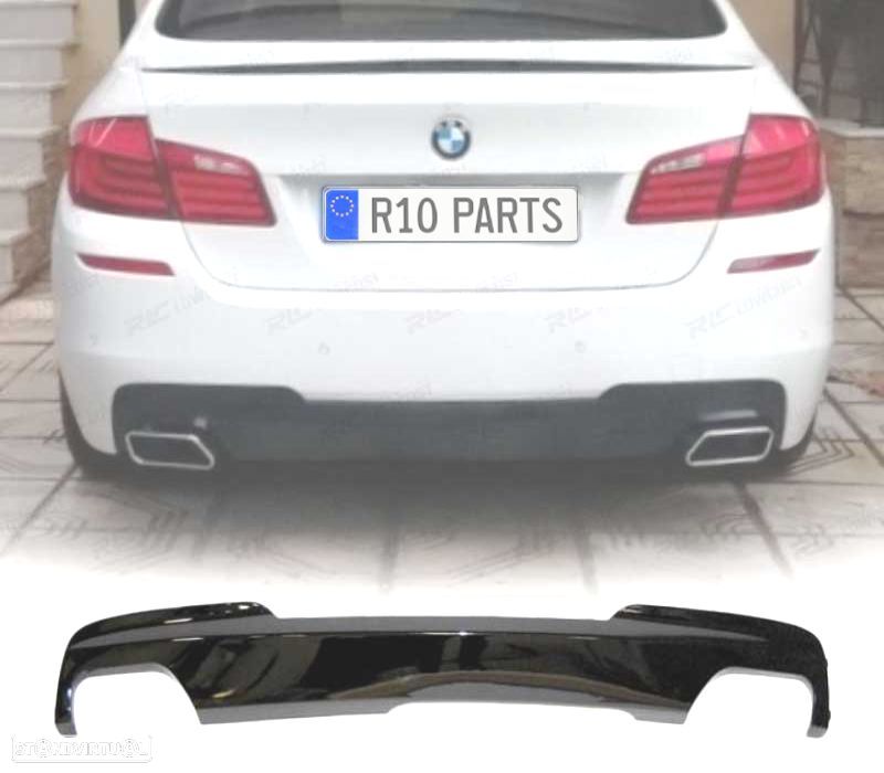 DIFUSOR BMW F10 F11 12-16 PRETO BRILHANTE - 1