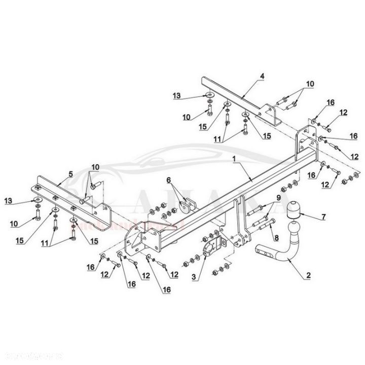 Hak Holowniczy Odkręcany Do Honda Civic Hatchback 2015-2016 - 3