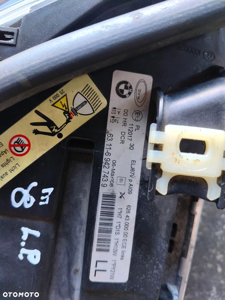 Lampa przód BMW E90, E91 Europa ,lewa - 8