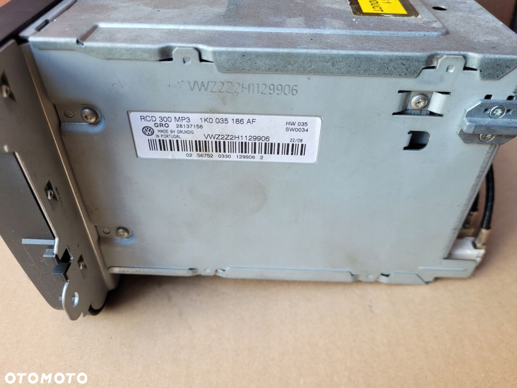Radio radioodtwarzacz Volkswagen OE 1K0035186AF - 4
