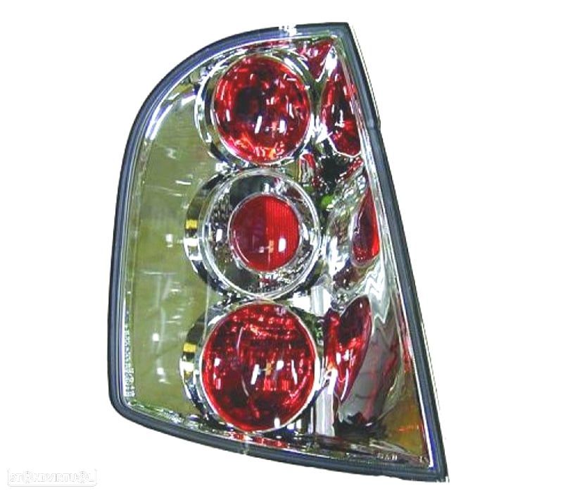 FAROLINS TRASEIROS SKODA FABIA 99-07 CROMADO - 1