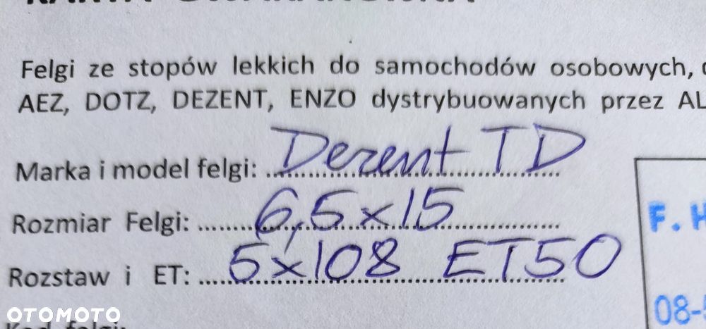 Felgi z oponami Dezent TD - 2