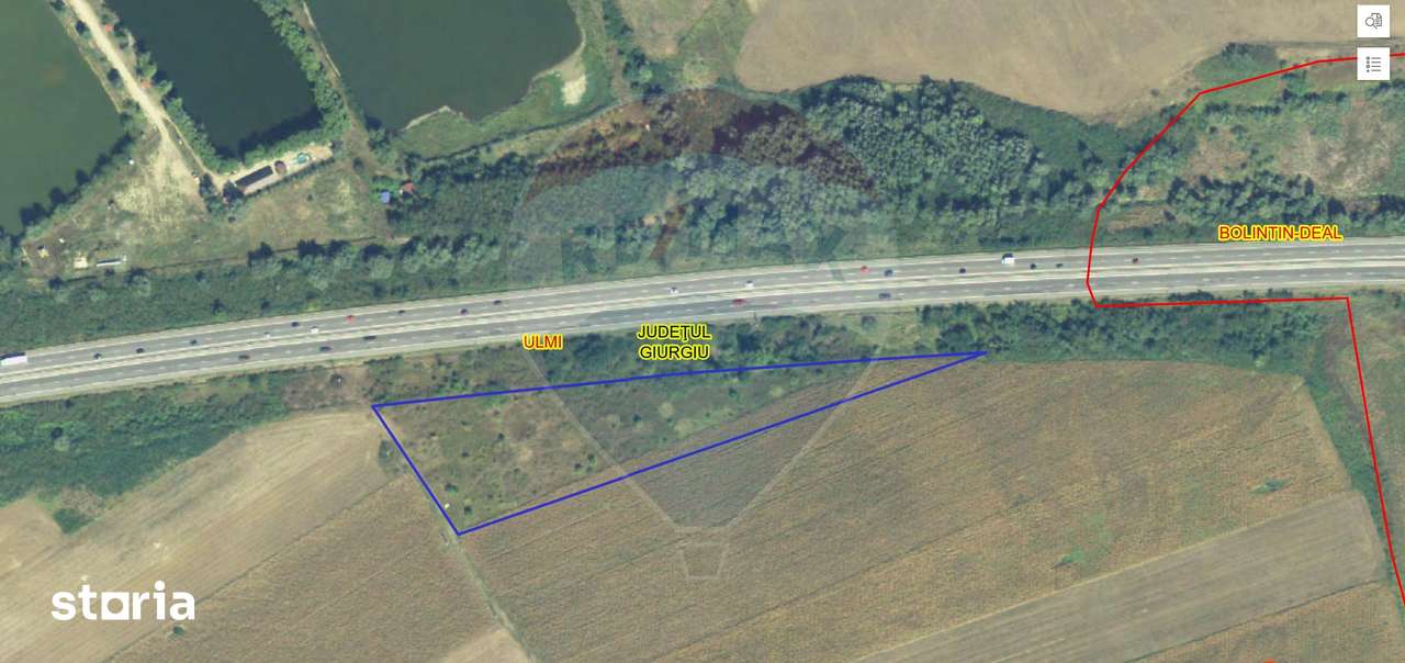 Vanzare Teren Intravilan Comercial, Ulmi-Bolintin, Langa Autostrada A1 - Imagine principală: 3/14