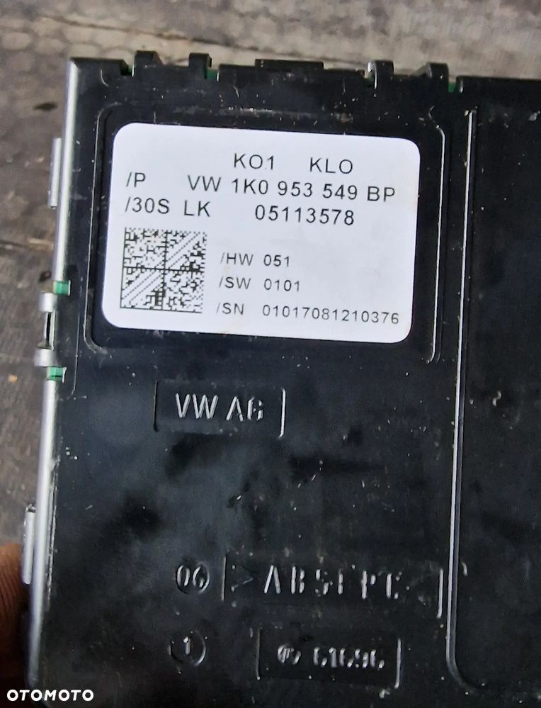 CZUJNIK MODUŁ KĄTA SKRĘTU 1K0953549BP VW GOLF V PLUS - 5