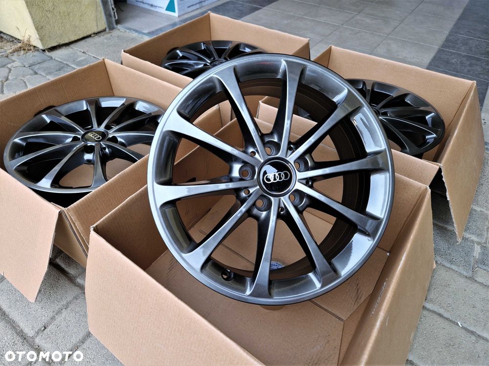 Alufelgi 17 5x112 Audi A3 A4 Q2 Q3 Seat Leon Exeo Altea Ateca Chrom Shadow ! 731# - 3