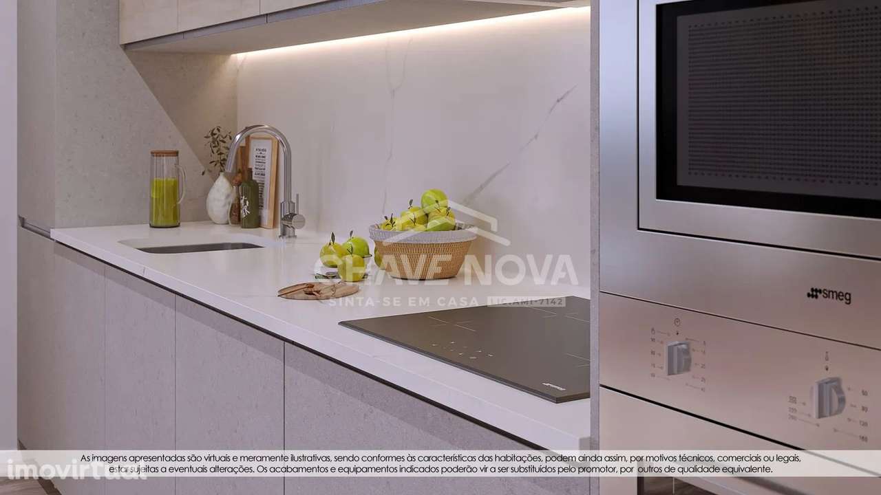 T2 Novo c/ Lugar de Garagem em Mafamude (El Corte Inglés) - Grande imagem: 5/31