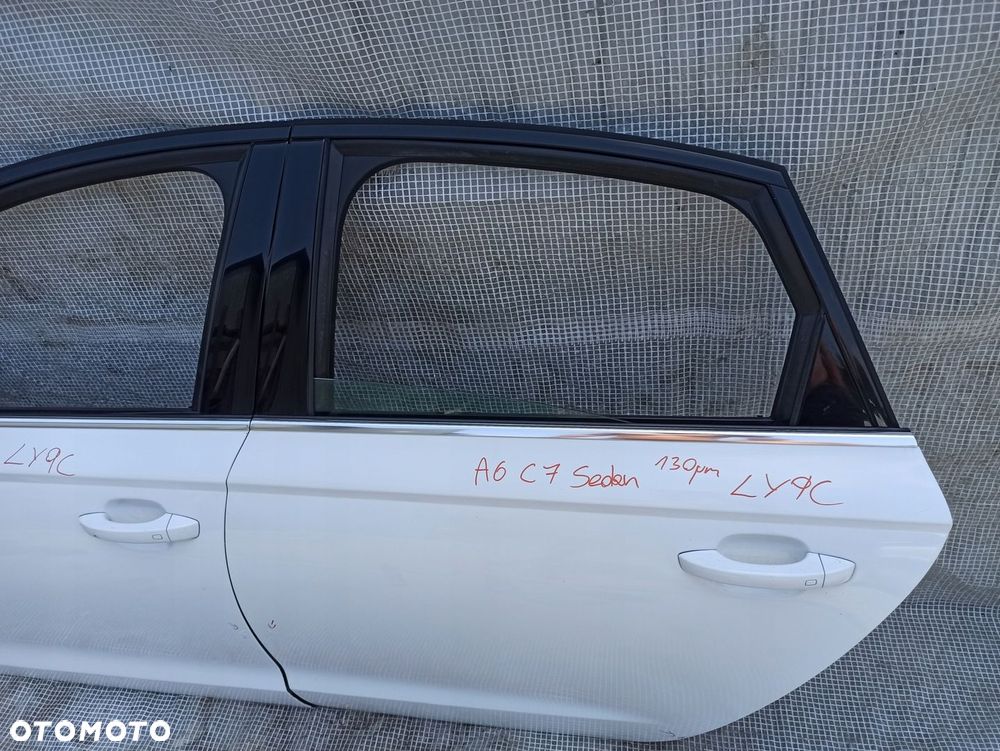 AUDI A6 C7 4G SEDAN DRZWI LEWE PRZÓD TYŁ 2 SZTUKI LY9C KOMPLETNE IBIS WHITE - 7