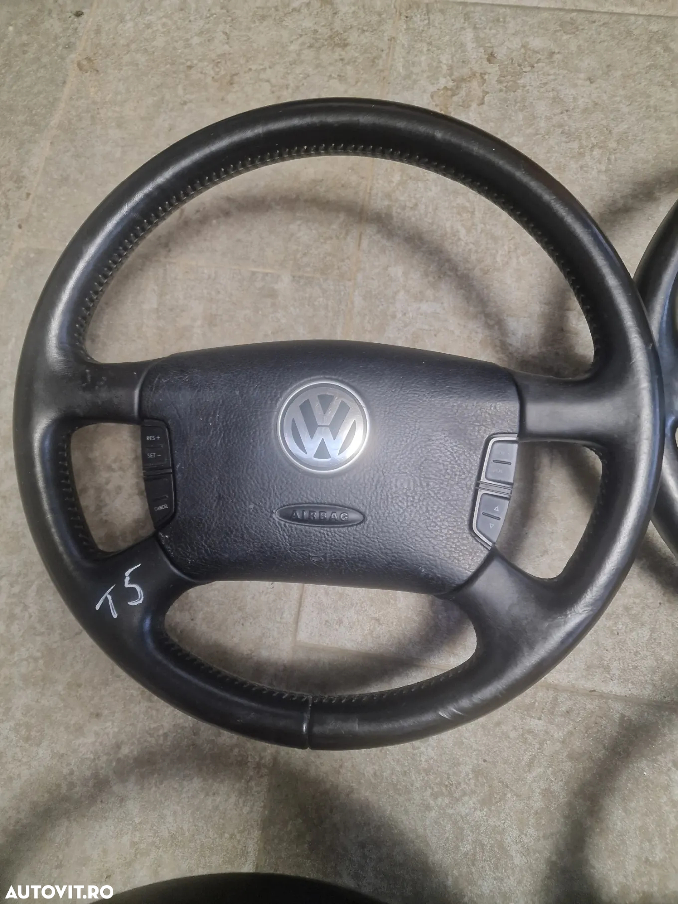 Volan cu padele comenzi si airbag Vw Golf 5,Touran, Vw t5,Seat Altea - 2
