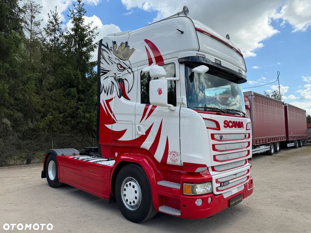Scania R450 RETARDER / LED / KLIMA POSTOJOWA / MIKROFALA / ALUFELGI / ZBIORNIKI 1200 L / FULL SPOJLERY / NAWIGACJA / ŚLICZNA SCANIA / OD NOWOŚCI SPALANIE TYLKO 27 L / 11.2016 ROK !! - 3