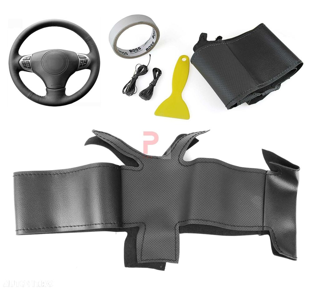 Husa volan piele negru 38 cm Suzuki Grand Vitara 2007-2013 - 1