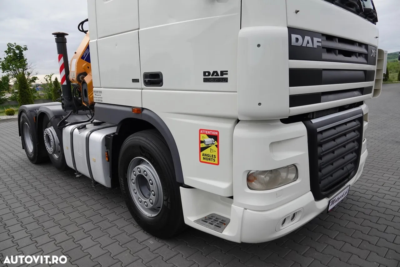 DAF XF 105.510 / TRACTOR IMPINGAT / + HDS COPMA 160.5 / EXTENSIUNE - 13 M / CAPACITATE DE RIDICAT - 7.040 KG / IMPORTAT - 14