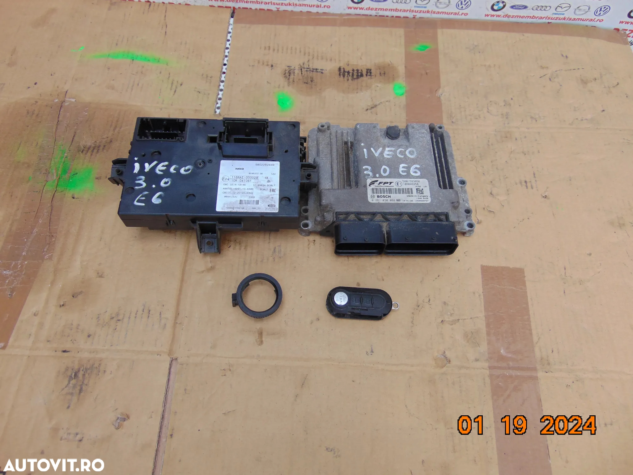 Kit pornire Iveco 3.0 euro 6 ecu calculator cip cheie imobilizator modul - 2