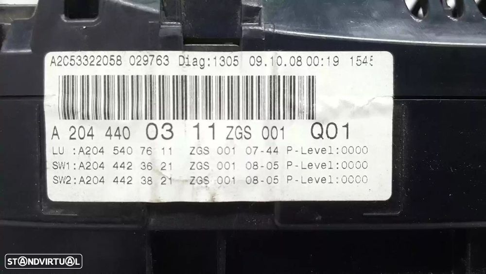 QUADRANTE MERCEDES-BENZ CLASSE C 2008 -A2044400311 - 2