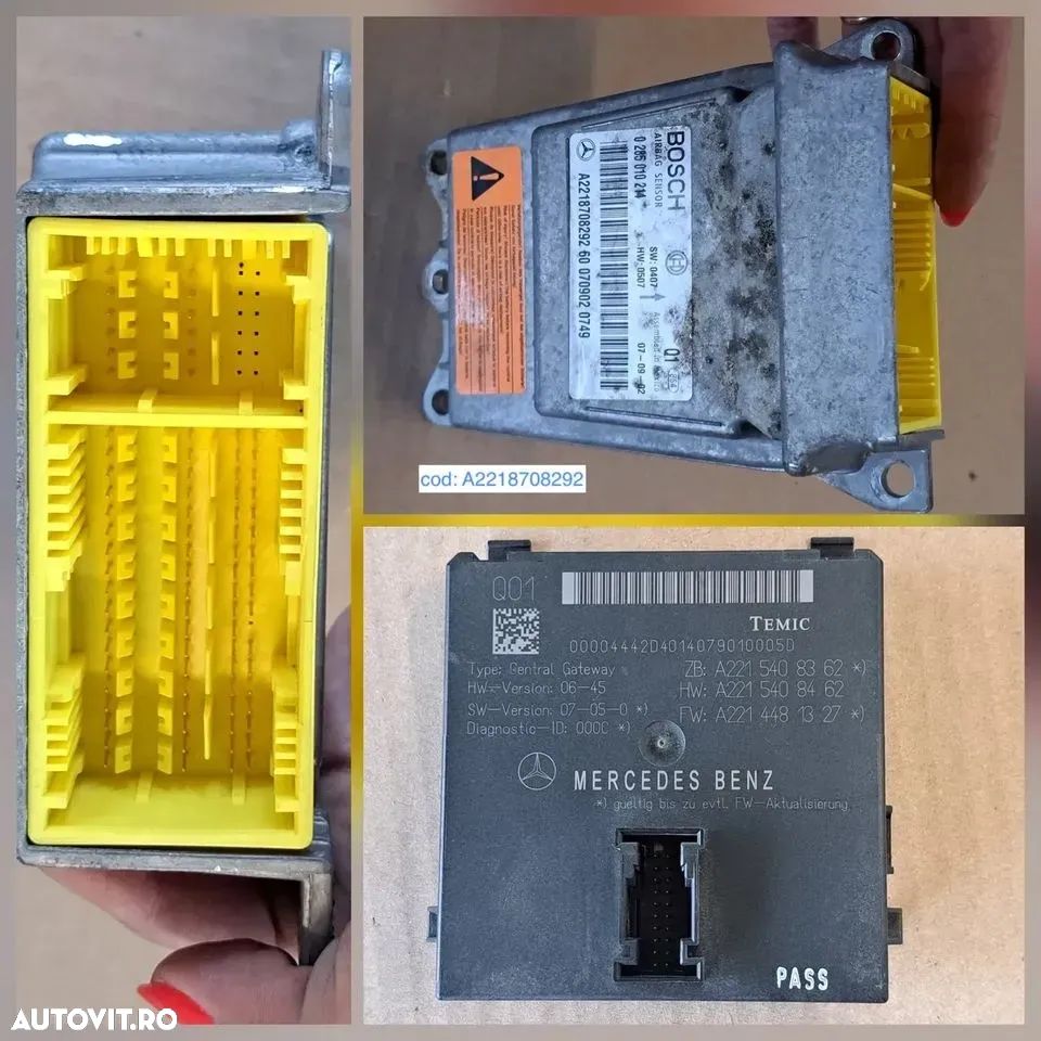 Difuzor harman/kardon modul usa dr f confort ecu modul control incalzire navigatie cutie relee airbag lateral coloana volan ansamblu stergator mercedes s class w221 2005 - 2013 - 7