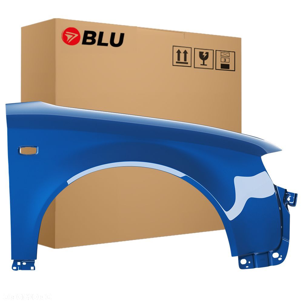 BLU Błotnik AUDI A4 B6 LZ5C prawy niebieski 00-04 przód ocynk MauritiusBlau OzeanBlau - 1