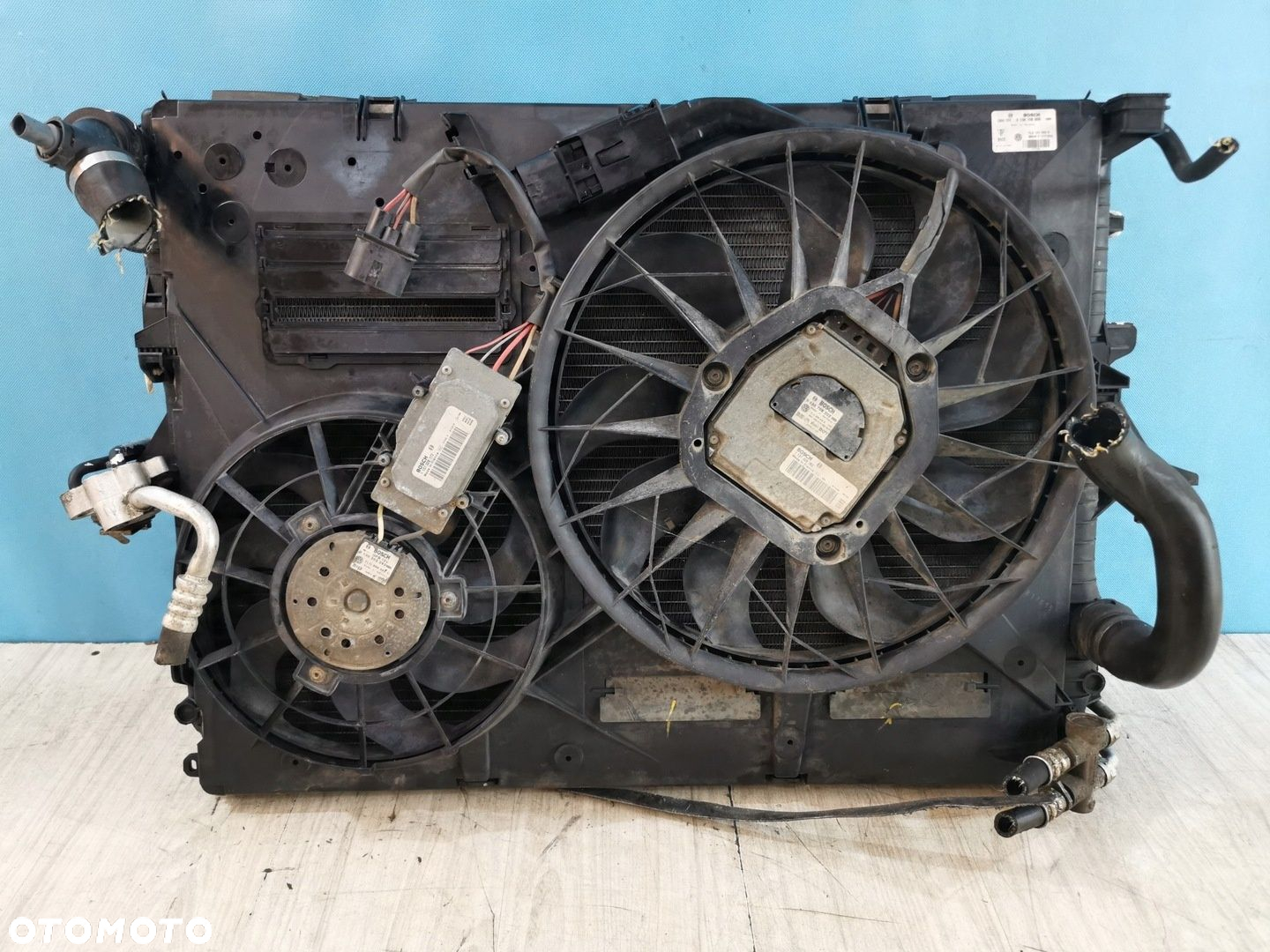Audi Q7 1 I 4L 05/10 chłodnice wentylatory komplet 4.2 V8 Benzynan - 2