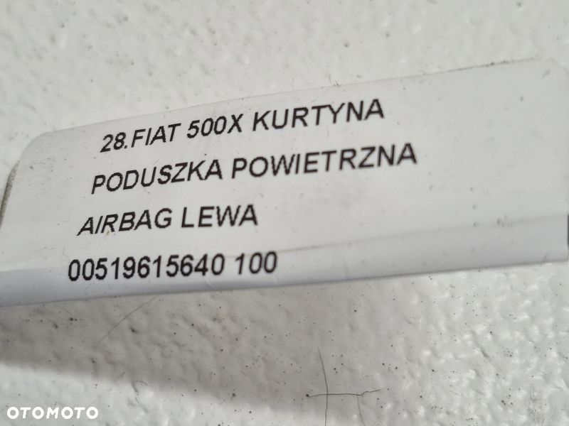 FIAT 500X KURTYNA PODUSZKA POWIETRZNA AIRBAG LEWA 00519615640 - 4