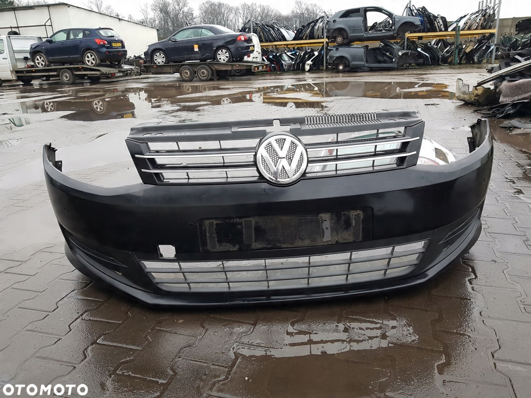 VW SHARAN 7N 10-15r ZDERZAK PRZÓD PDC GRILL - 1