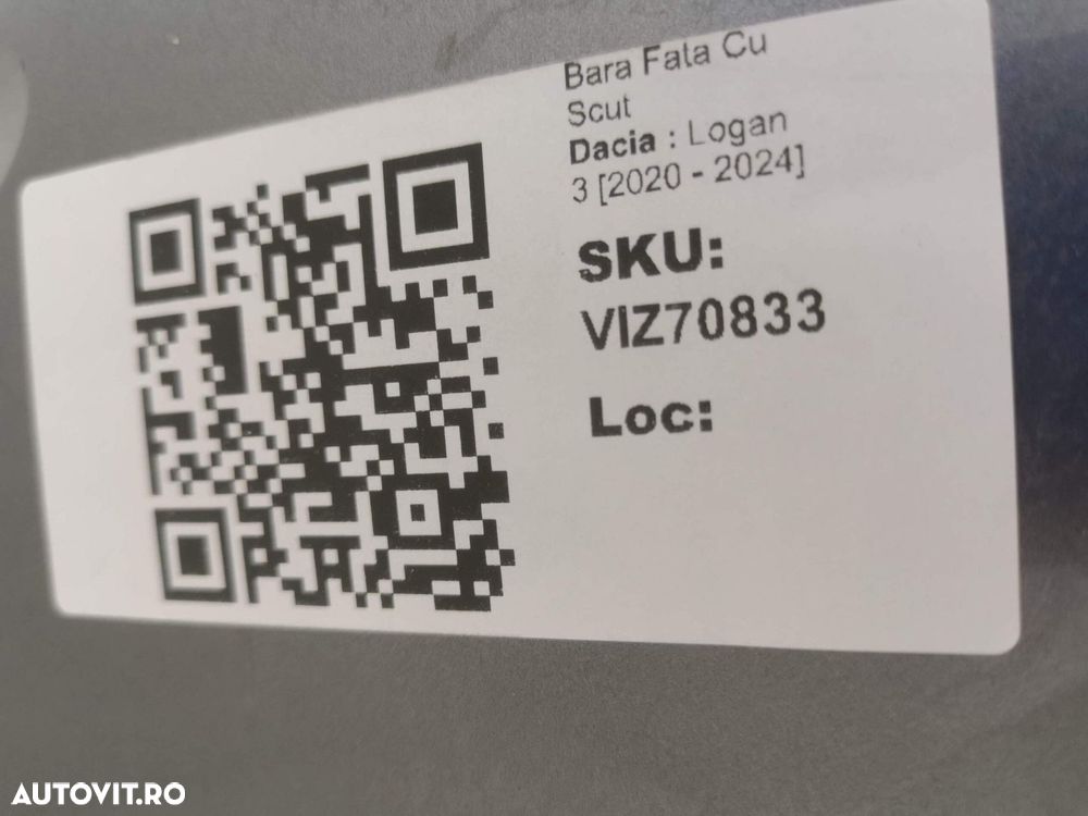 Bara Fata Cu Scut Dacia  Logan 3 2020 2021 2022 2023 2024 Originala In - 8