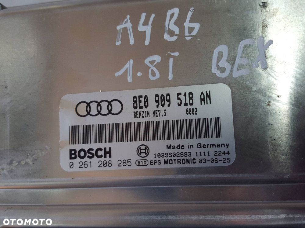AUDI A4 B6 00-04r 1.8 T BEX KOMPUTER STEROWNIK SILNIKA 8E0909518AN - 2