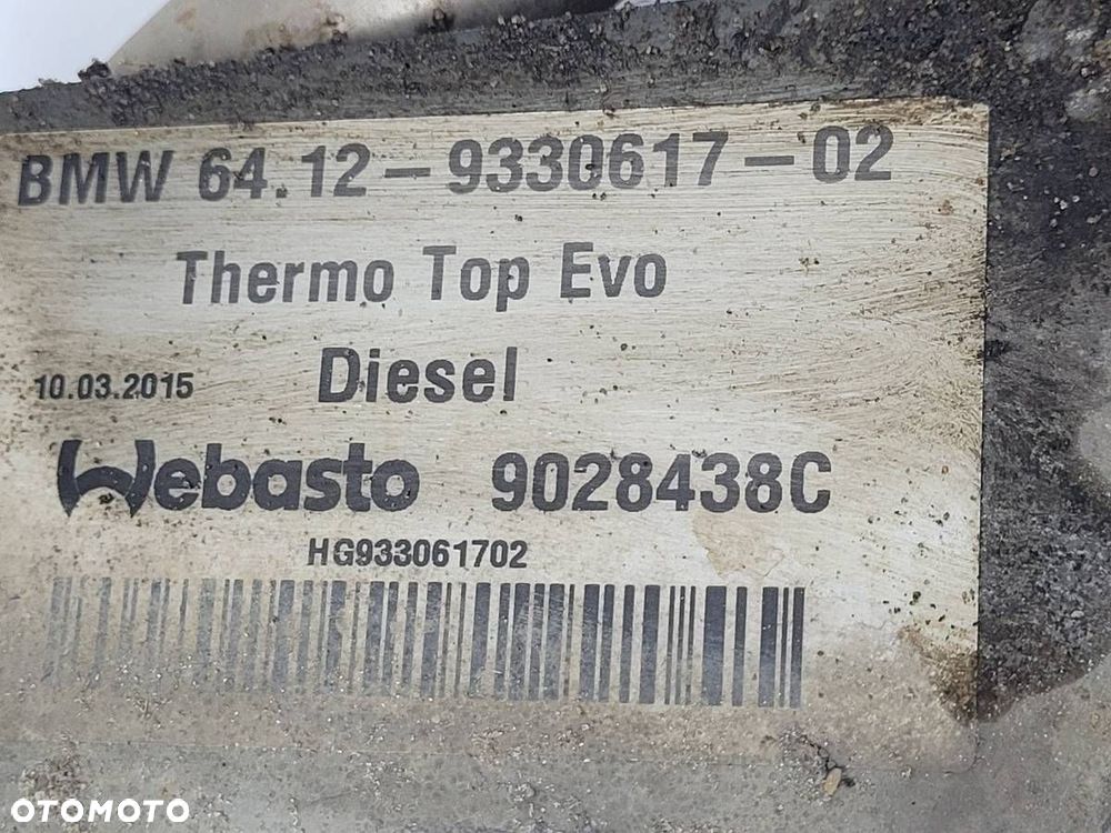 WEBASTO OGRZEWANIE POSTOJOWE BMW 5 F10 F11 9330617 ORYGINAŁ - 6