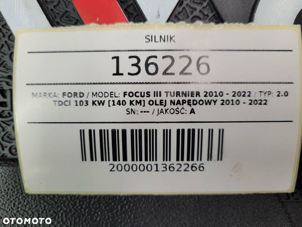 SILNIK FORD FOCUS MK3 III 2.0 TDCI 140KM UFDB KOMPLETNY - 11