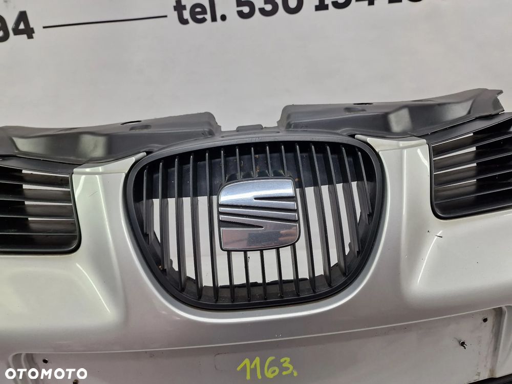 SEAT IBIZA 6L0 02- ŁADNY KOMPLETNY ZDERZAK PRZEDNI PRZÓD , KOLOR SREBRNY METALIK , NR AUKCJI NZ1163 - 14