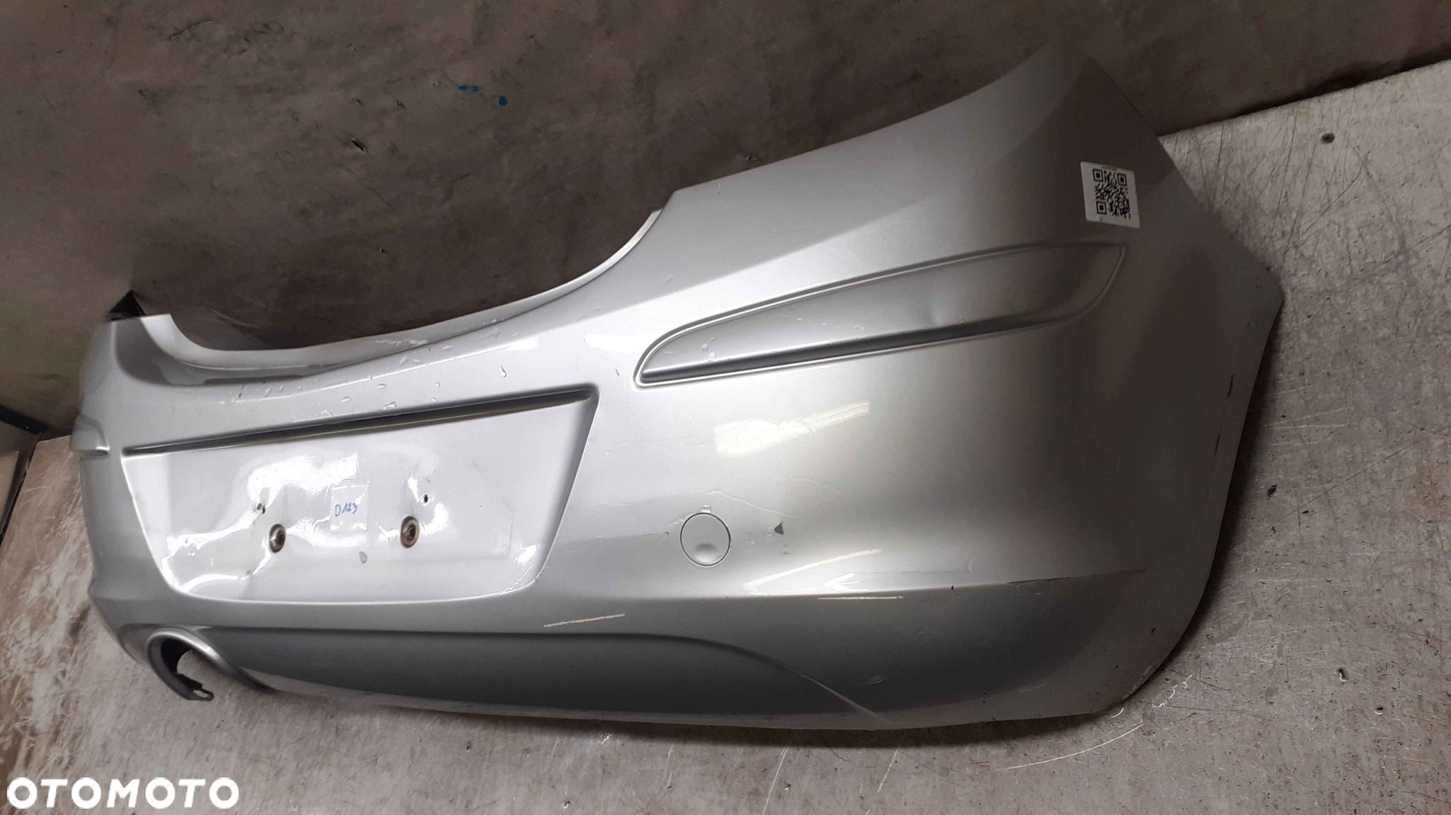 ^ ZDERZAK TYŁ TYLNY OPEL CORSA D Z157 Z176 SREBRNY - 3