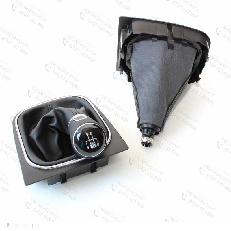 Schimbator viteze piele VW Golf 5, Golf 6, Jetta, Eos, Scirocco - 7