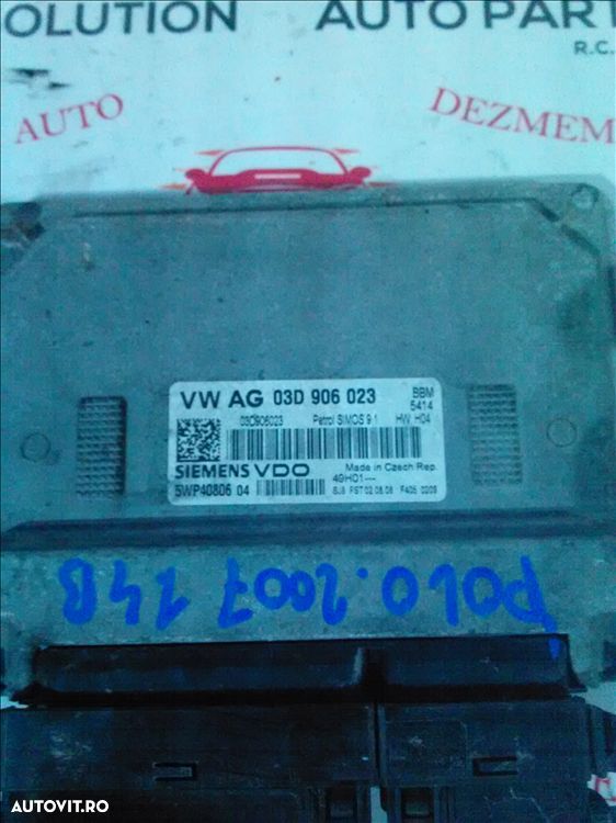calculator motor volkswagen polo 1.4b an fabr. 2007 - 1