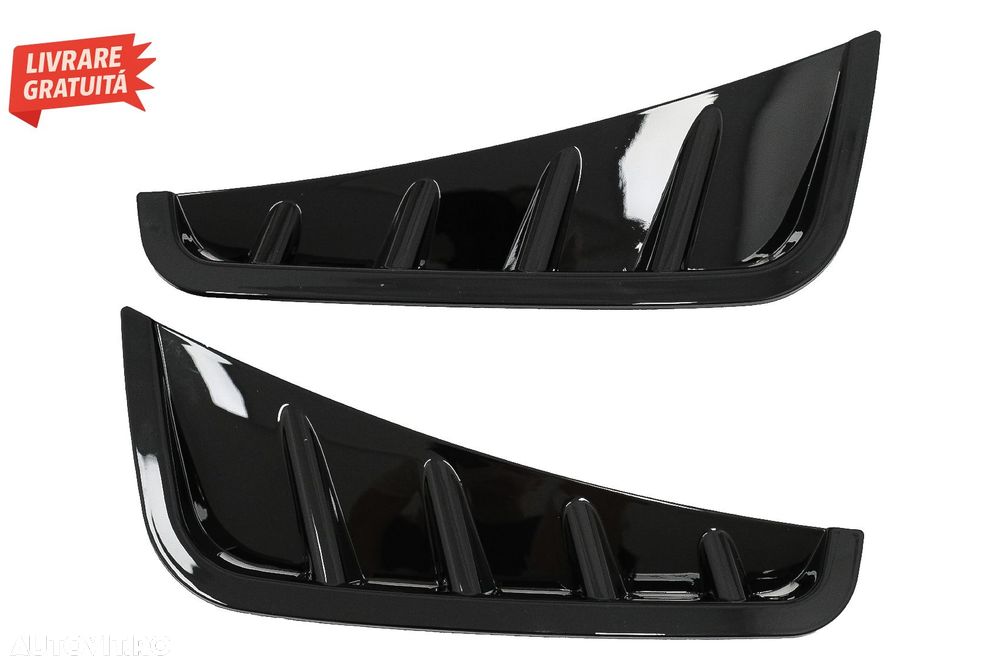 Ornamente bara fata flapsuri Negru Lucios Mercedes C-Class W205 S205 Facelift (201- livrare gratuita - 1