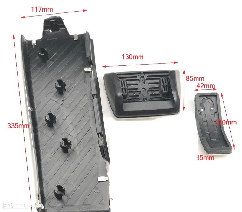 KIT CONJUNTO PEDAIS AUTOMÁTICO LOOK S-LINE ALUMINIO BORRACHA - 2