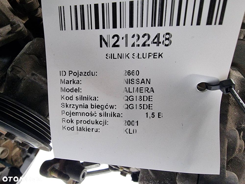 SILNIK SŁUPEK NISSAN ALMERA QG18DE - 6