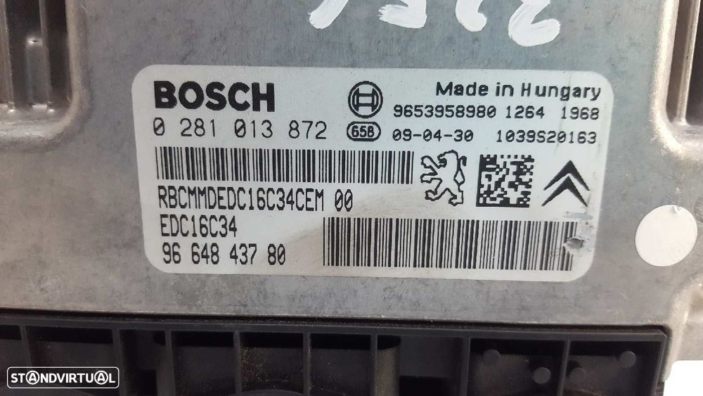 CENTRALINA DO MOTOR UCE PEUGEOT 308 CONFORT - 2