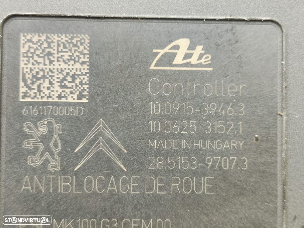 ABS Modulo Bloco Hidraulico PSA Peugeot 308 2008 Citroen C3 C4 Cactus 9814482680 - 9